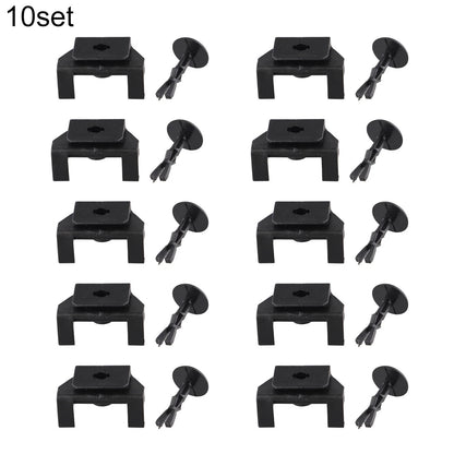 Set of 10 Fender Clips & Pins for Various Makes and Models