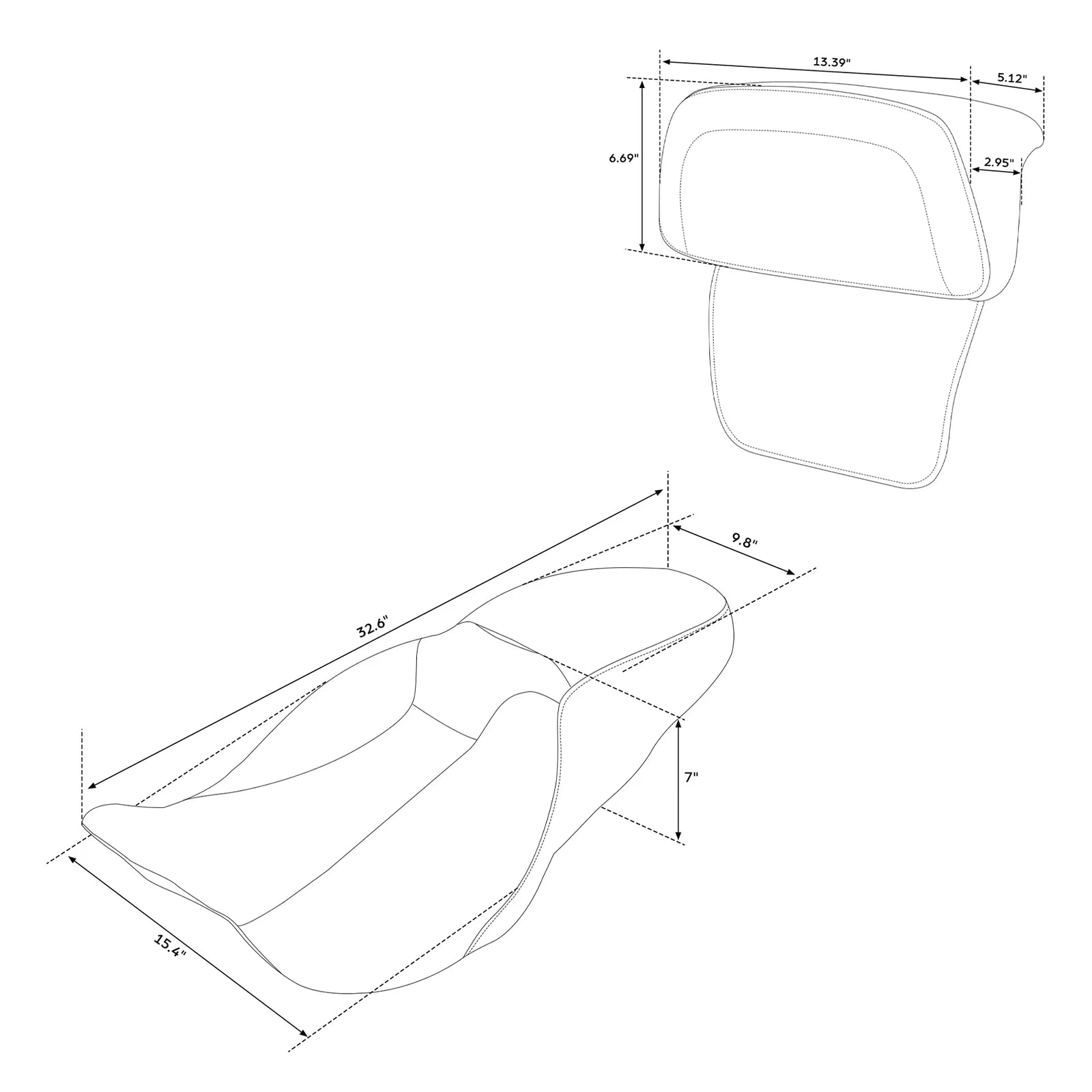 Seat Backrests Pad for Harley Street Glide (2014–2023)
