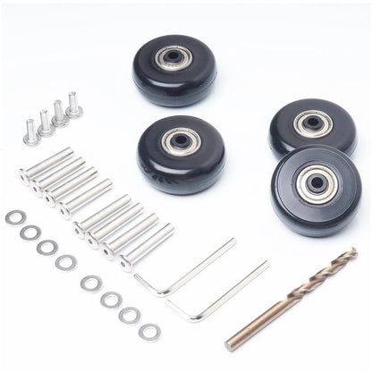 50mm Luggage Wheel Replacement Kit with Precision Bearings and Casters