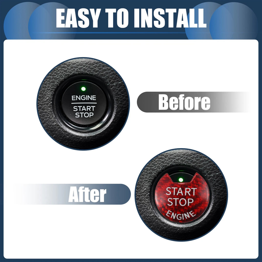 Engine Start Stop Button Cover for Nissan (Red)