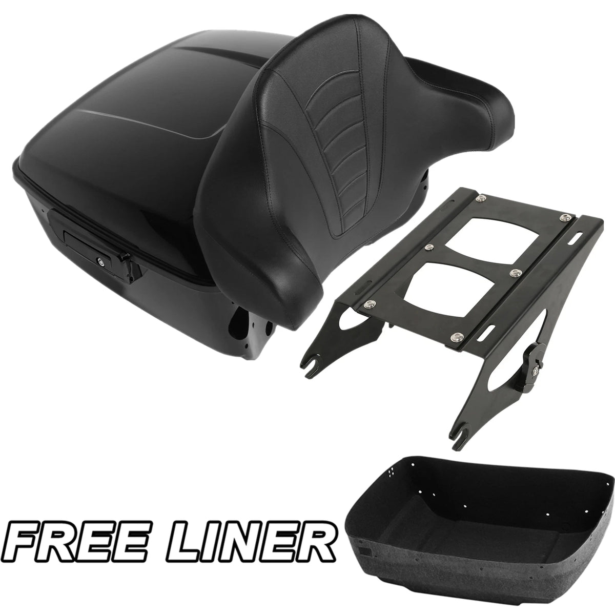 Trunk Backrest Pad Mount Rack for Harley Touring Road Glide (2014–2023)