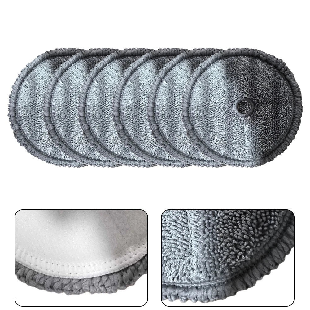 6-Pack Microfiber Mop Cloths for A9 Steam Mop Robot Vacuum