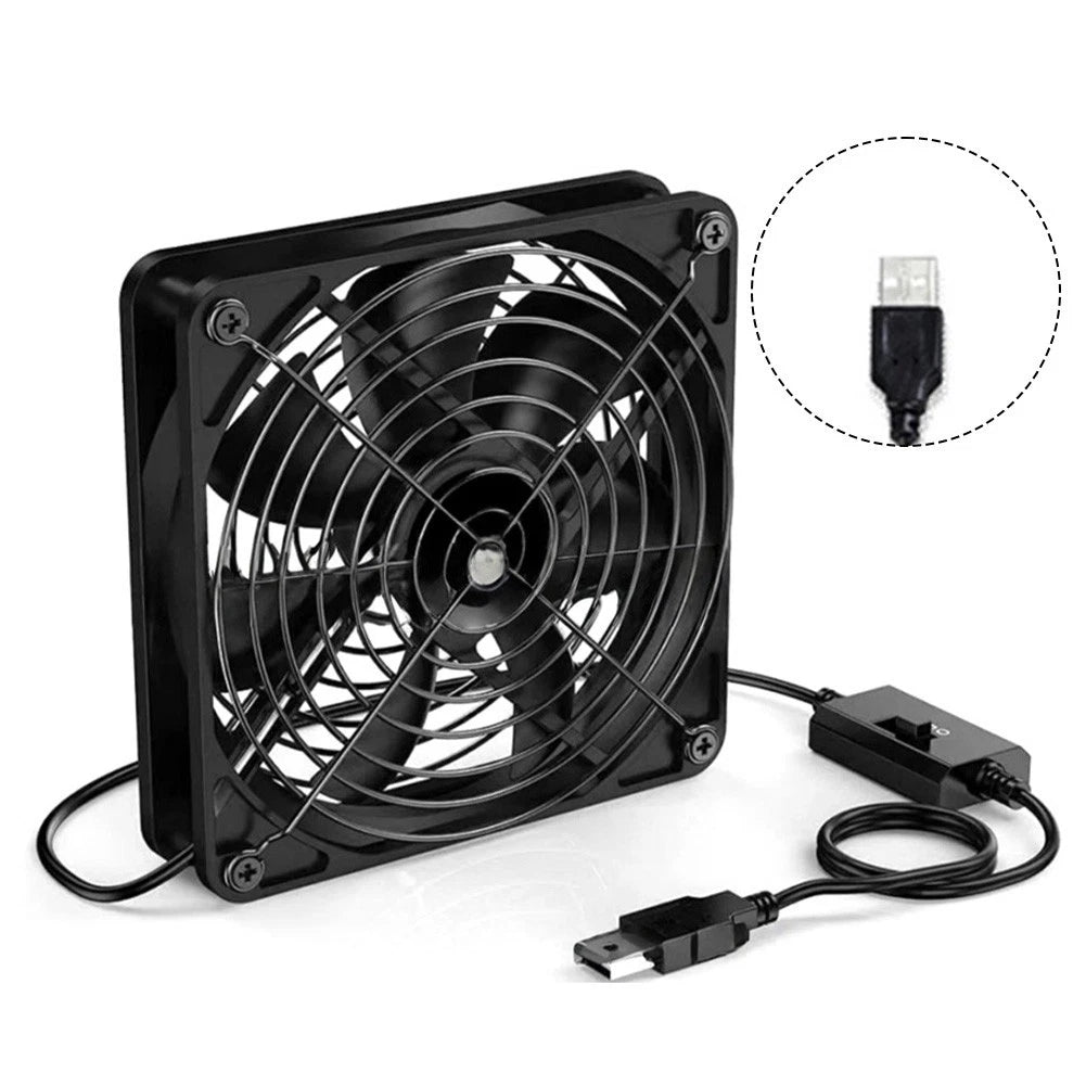 USB Fan 5V with 3 Speed Settings for Routers and PCs