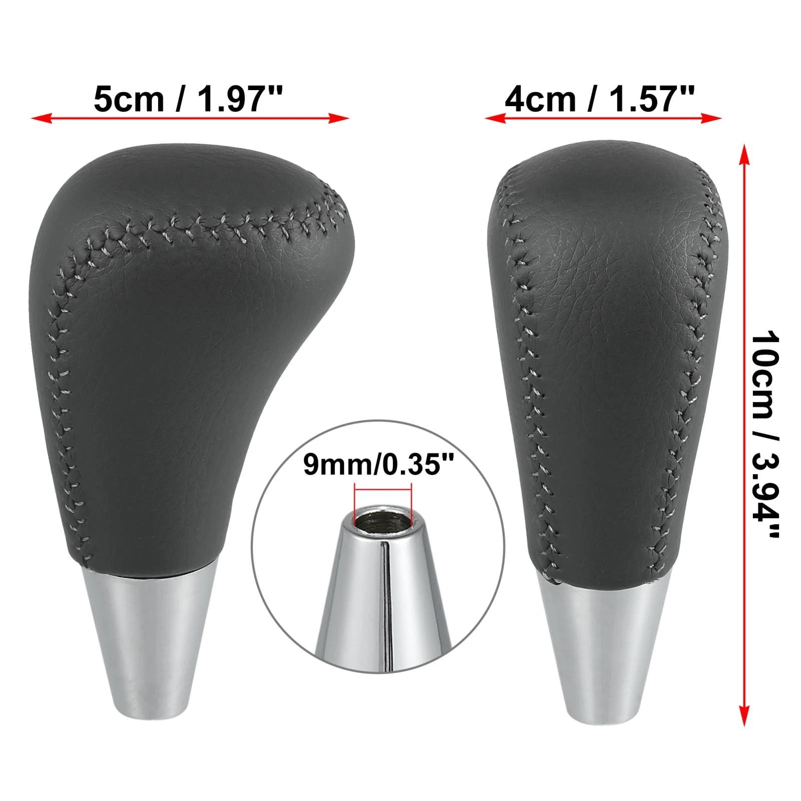 Gear Shift Knob Replacement for Toyota Lexus Dark Gray Faux Leather (—)