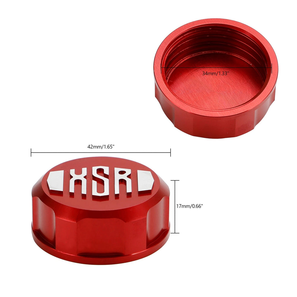 CNC Red Rear Brake Reservoir Cover Cap for Yamaha XSR 155 700 900 (2016–2023)