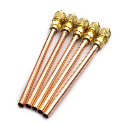 5 Pcs Maintenance Valve Copper Tube for Automotive Applications