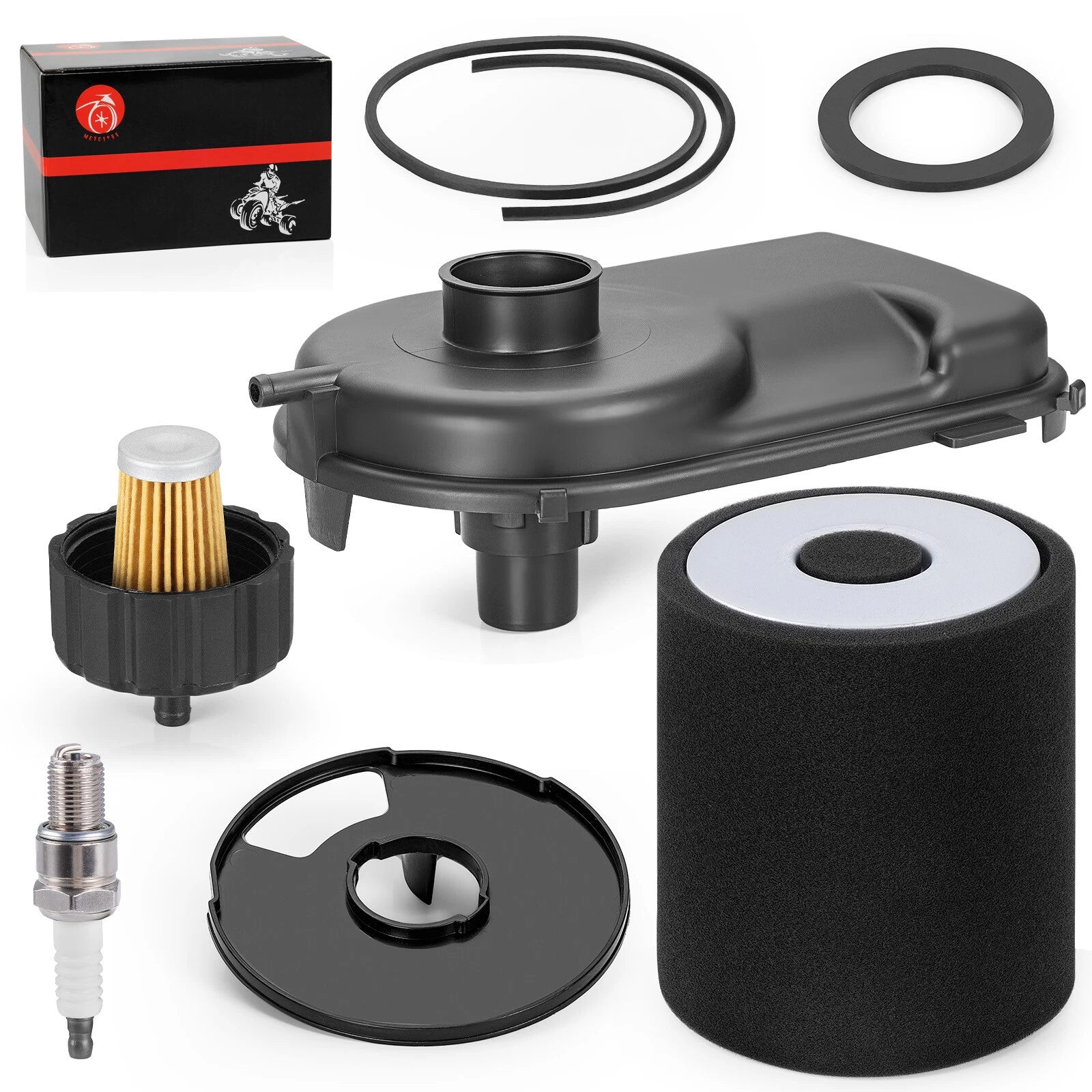 Air Filter, Cover Cap, Fuel Filter w/Seal for Yamaha Golf Cart G2-G11
