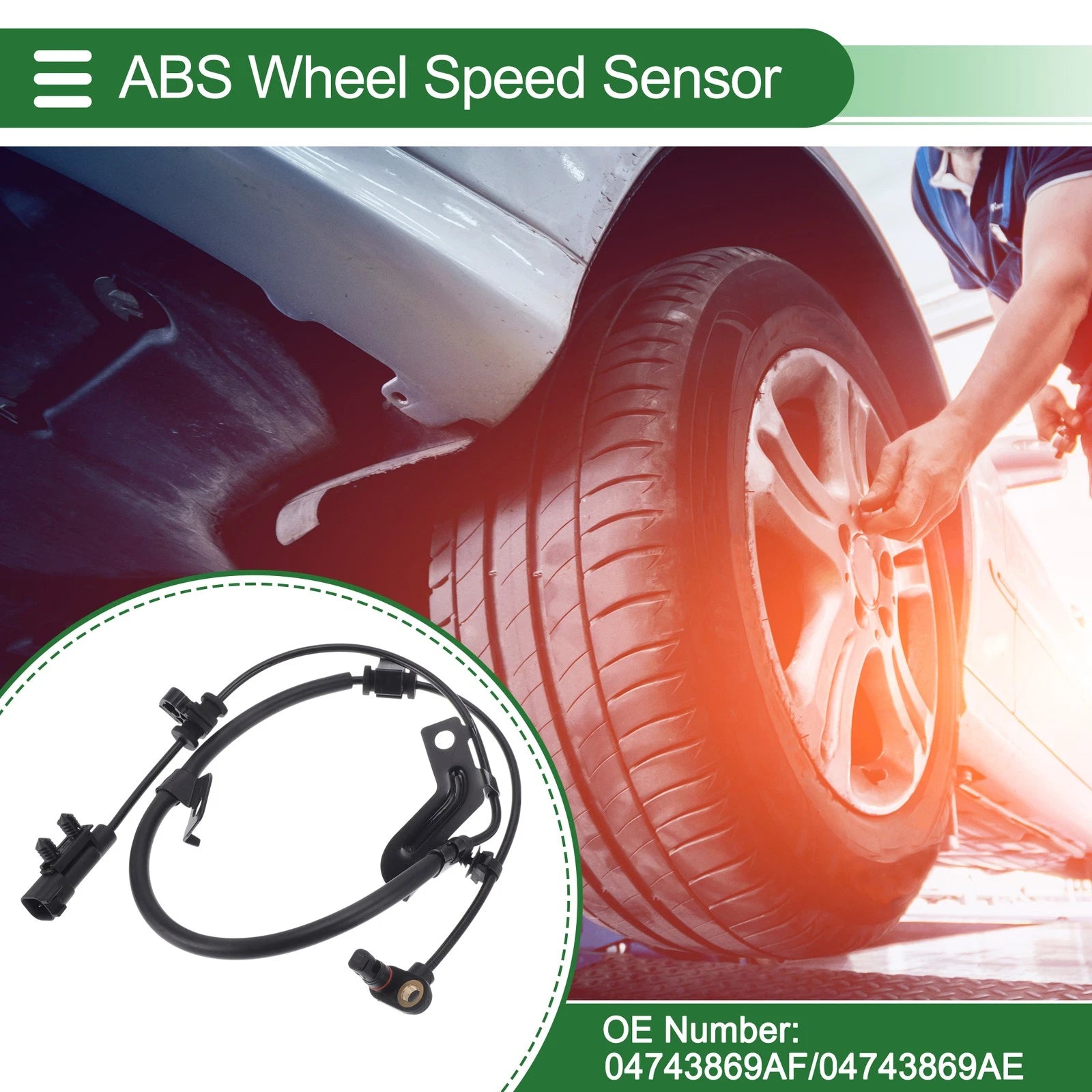 ABS Wheel Speed Sensor Left Rear for Dodge Journey (2011–2020)