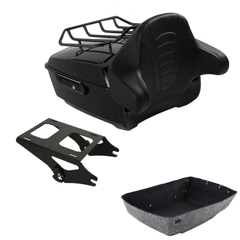 Trunk Backrest Pad Mount Luggage Rack for Harley Touring (2014–2026)