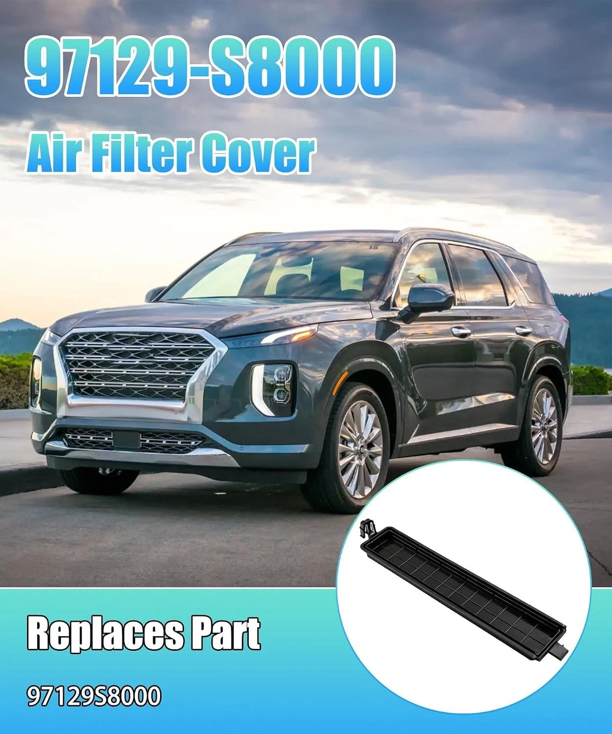 Cabin Air Filter Cover for Hyundai Palisade (2020–2023)