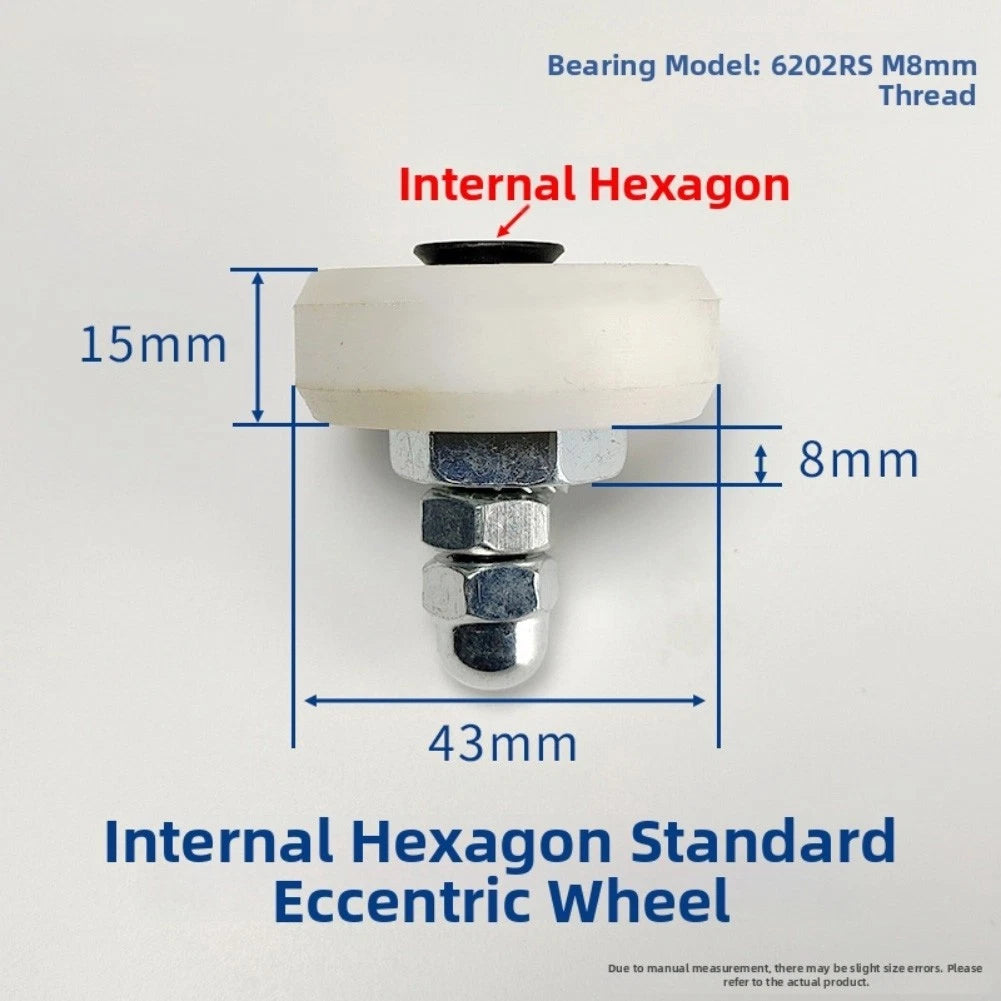 Adjustable Eccentric Wheel for Sliding Table Saw
