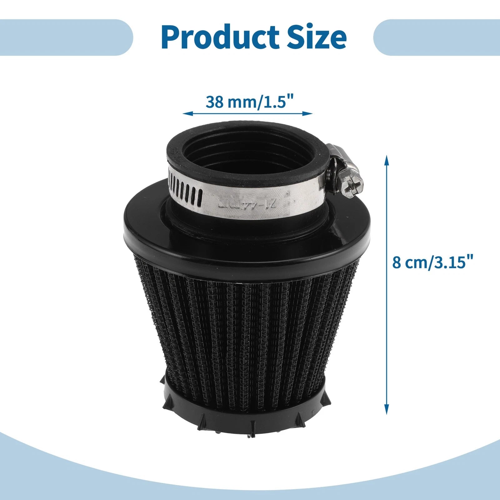Air Filter for Universal Motorcycle (38 mm)