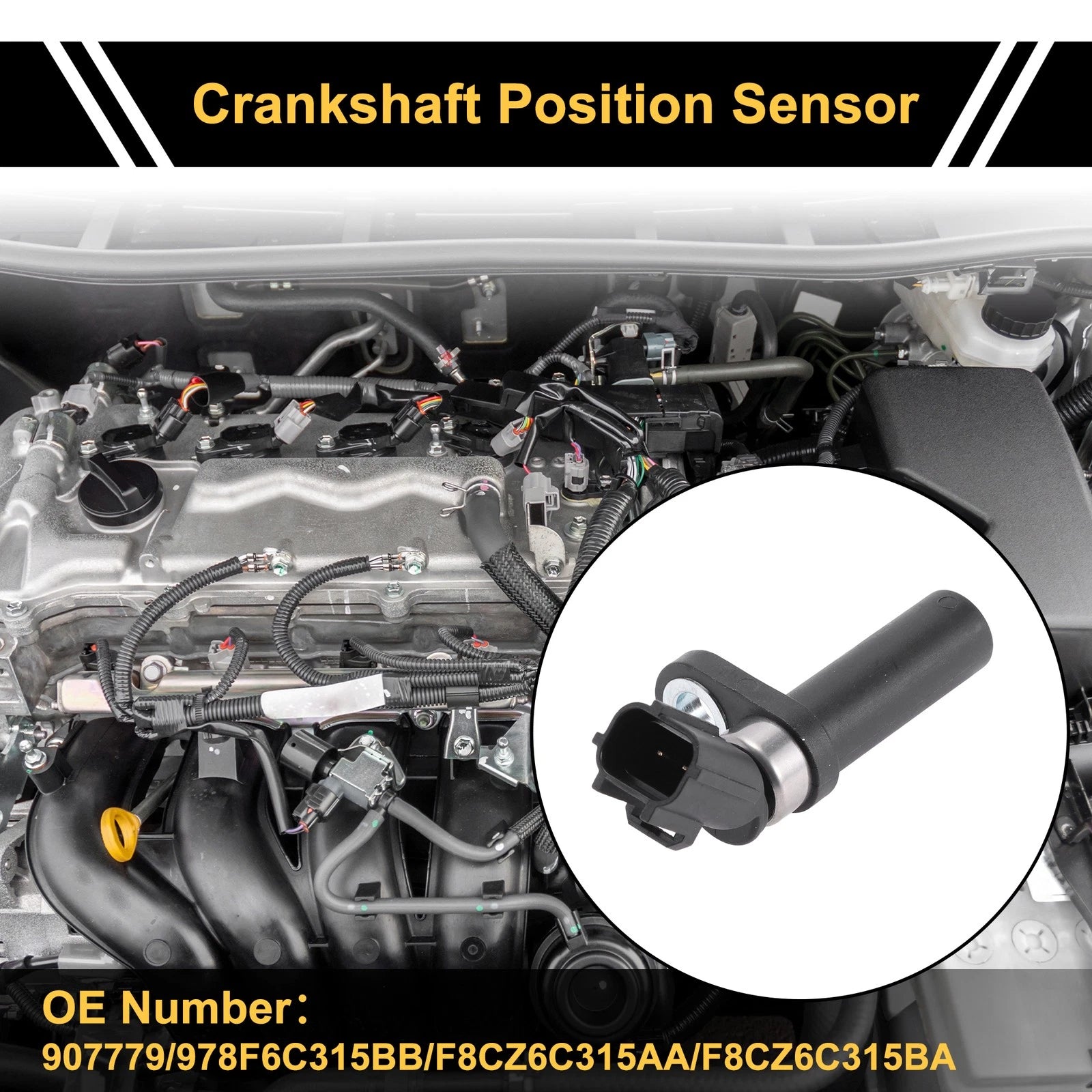 1 Pc Crankshaft Position Sensor No.978F6C315BB for Ford Escort 2.0 (1998–2003)