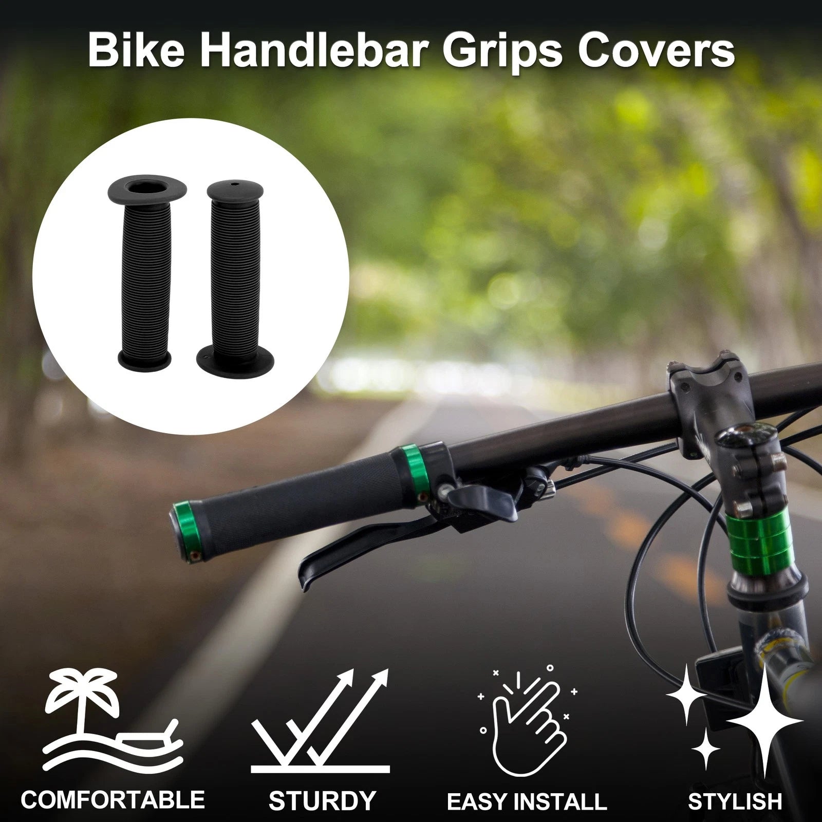 Bike Handlebar Grip Cover 110mm Soft Boy MTB End Grip Protector Pair for