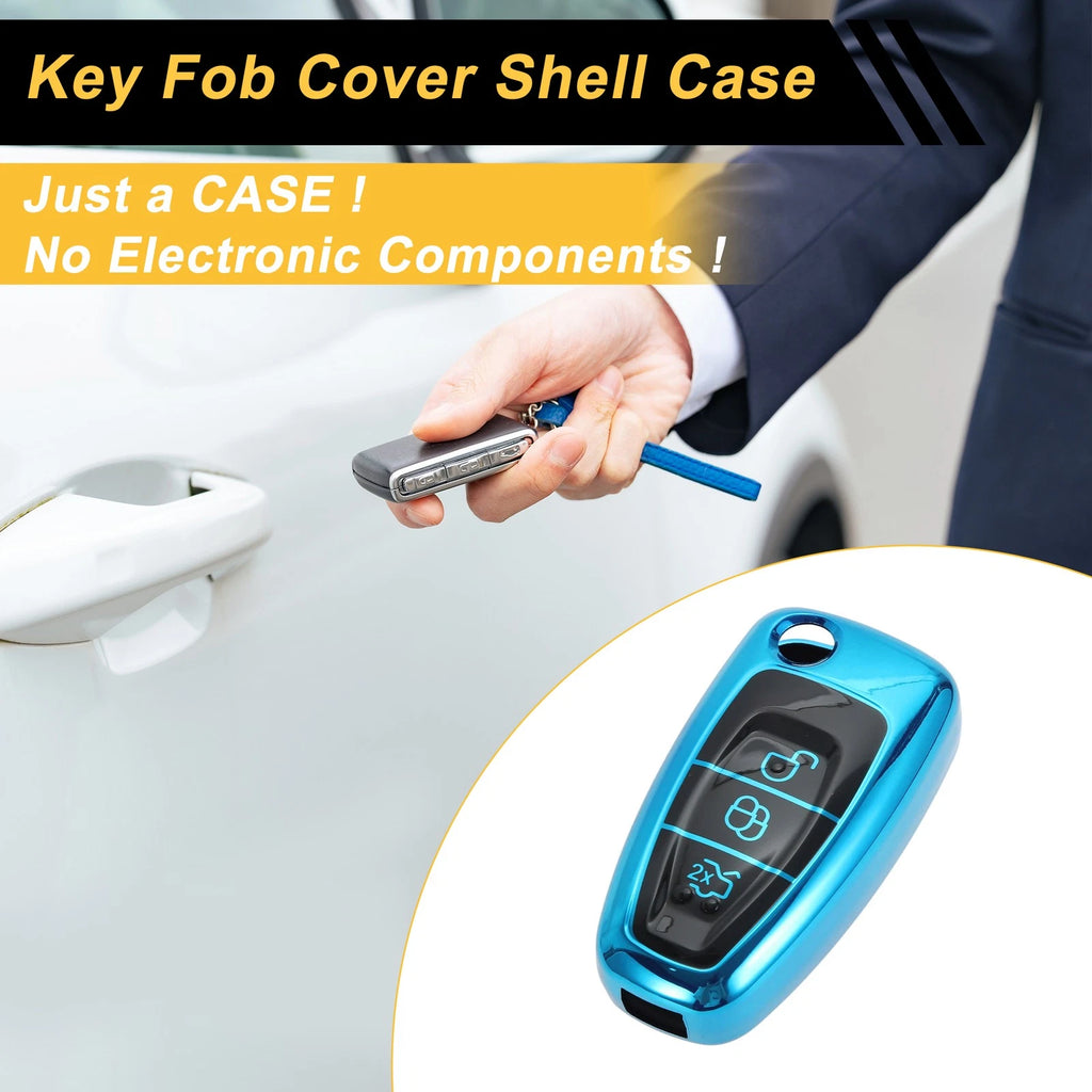 TPU Silicone Car Key Case for Ford Mondeo (3 Buttons)