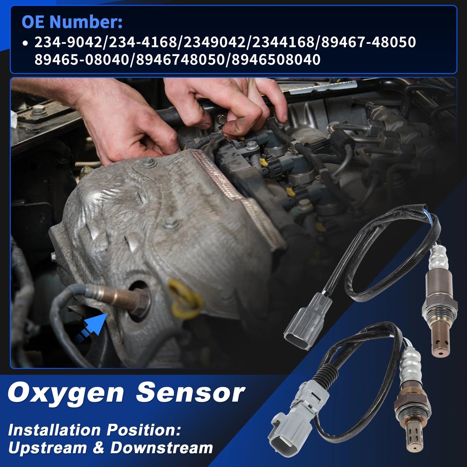 2X Upstream & Downstream Oxygen Sensor for Toyota Sienna (2004–2006)