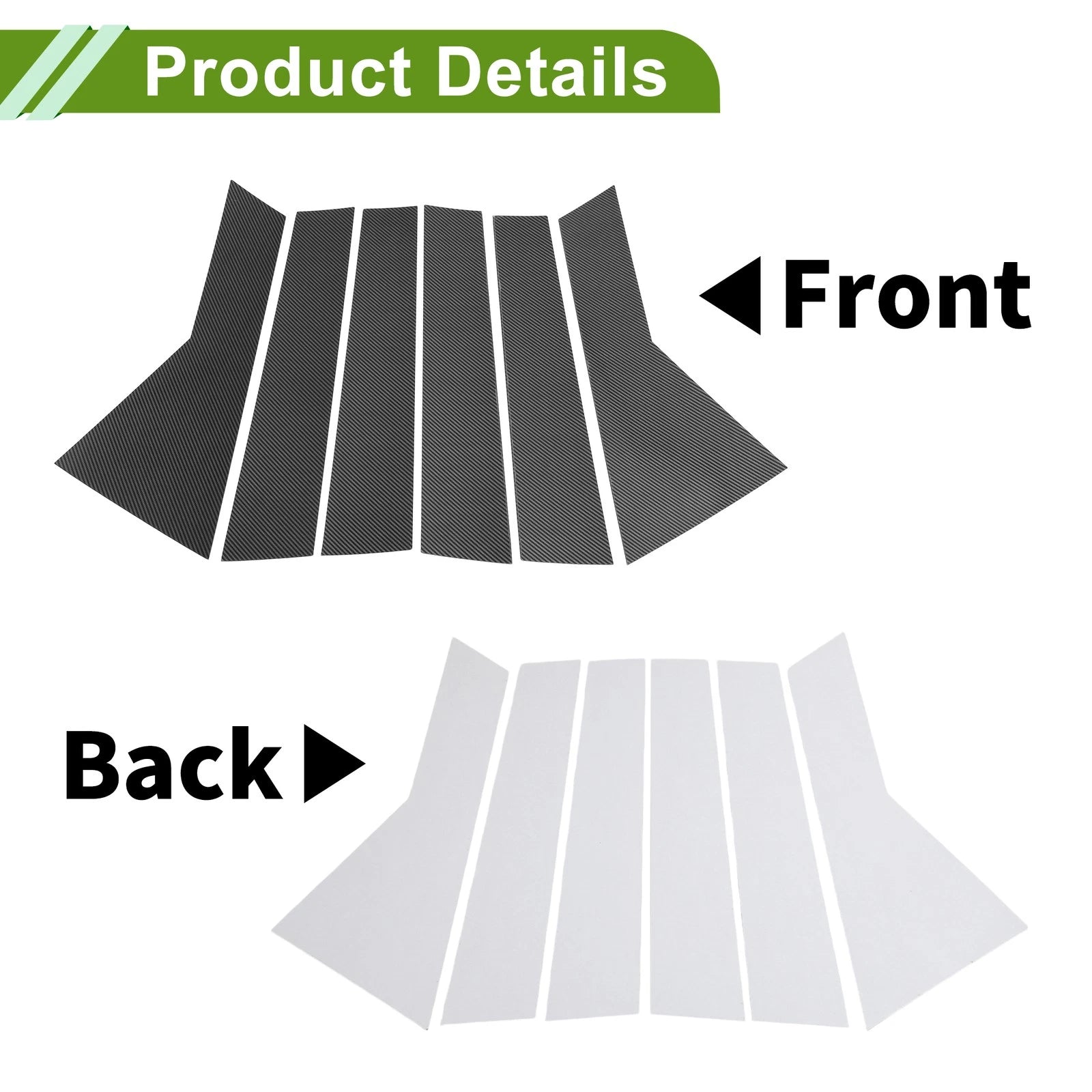 6 Pcs Pillar Window Trim Replacement for Chevy Captiva (2019–2023)