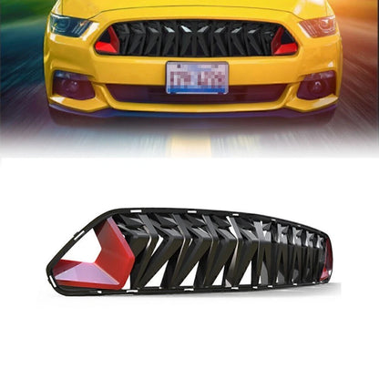 Front Bumper Radiator Grille for Ford Mustang GT V6 (2015–2017) Red Black
