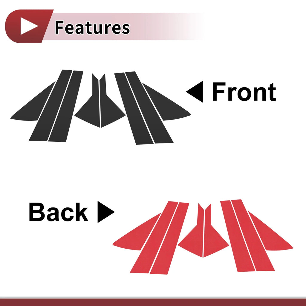 Door Pillar Window Trim Replacement for Hyundai Accent (2018–2022 Black)