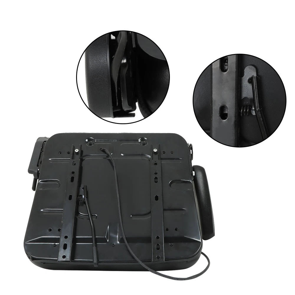 Universal Forklift Tractor Seat with Adjustable Backrest and Armrest
