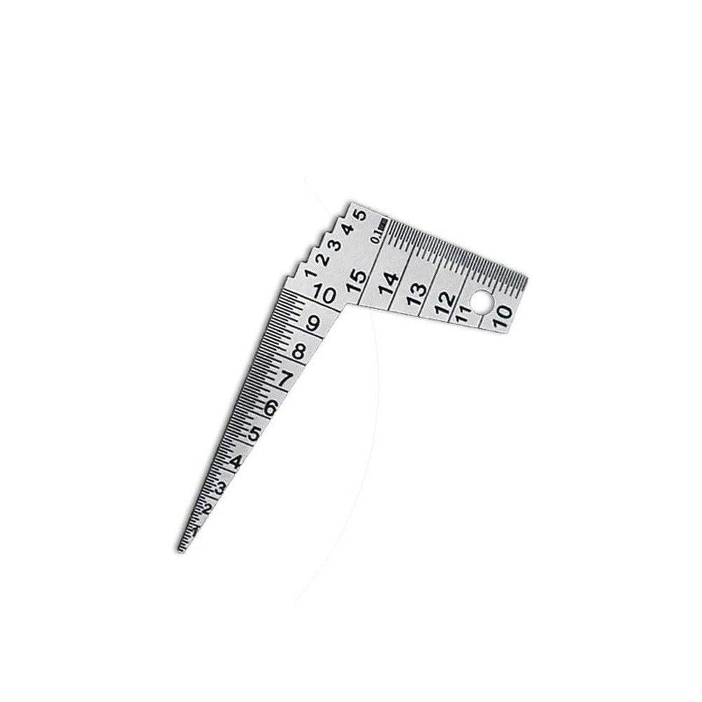 Lightweight Metal Gap Ruler 10g 12g with Etched Marks 1mm to 15mm Range