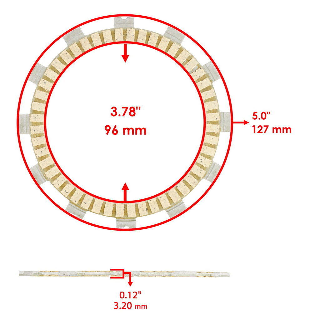 Clutch Friction Plates Replacement Kit for Suzuki TS185 Sierra (1976–1981)