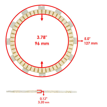 Clutch Friction Plates Replacement Kit for Suzuki TS185 Sierra (1976–1981)