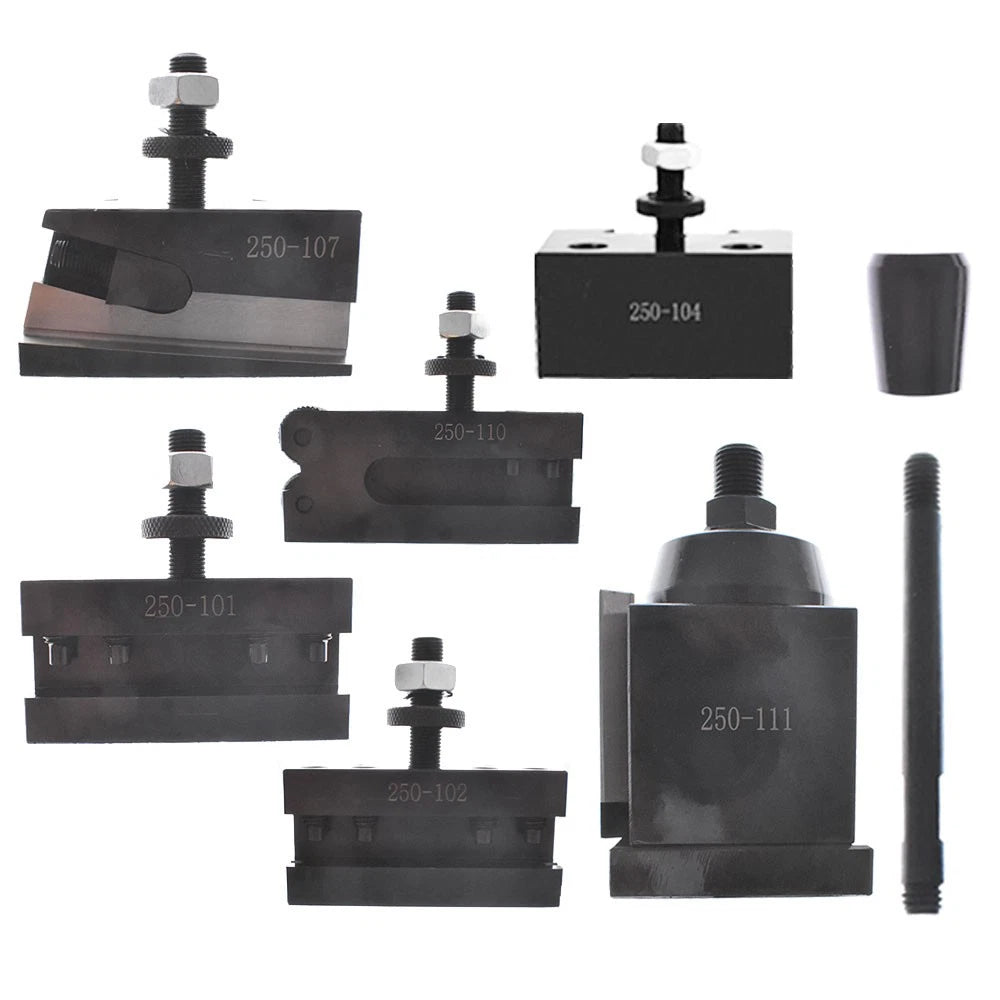 Set of 2 Wedge Type Quick Change Tool Post Holders for Lathe 6-12"