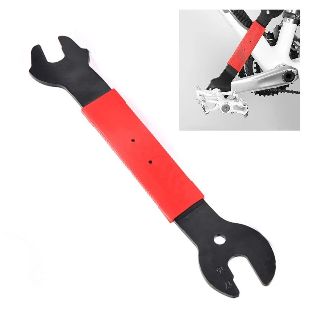 Double Headed Manual Bike Pedal Wrench 15/16/17mm