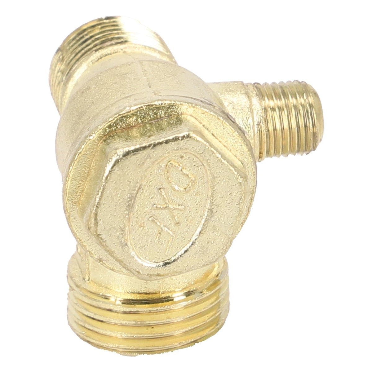 1pc 42x39mm Pipe Connection 3-Way Air Compressor Check Valve Zinc Alloy