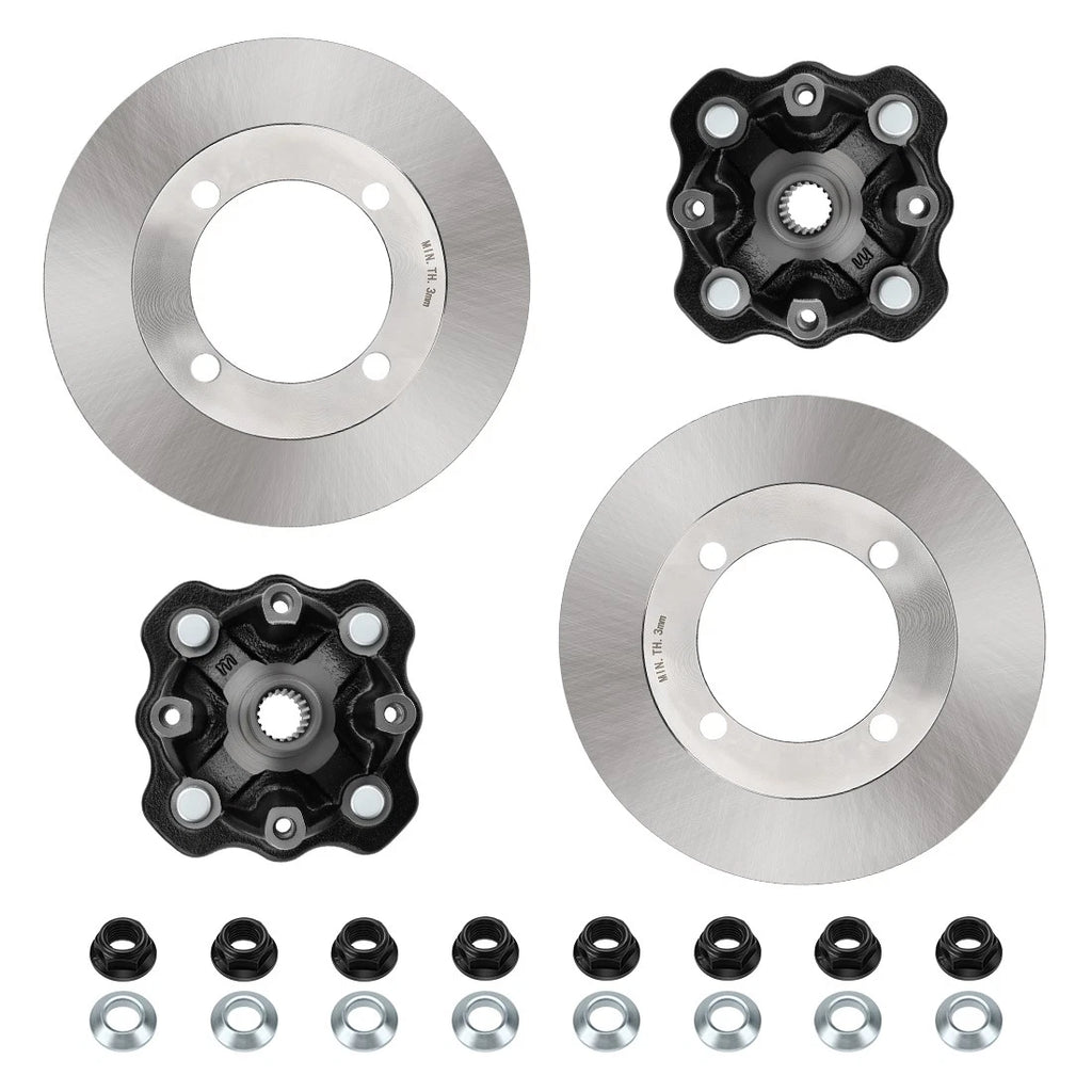 2X Front Wheel Hubs & Disc Rotors for Suzuki Eiger 400 (2002–2007)