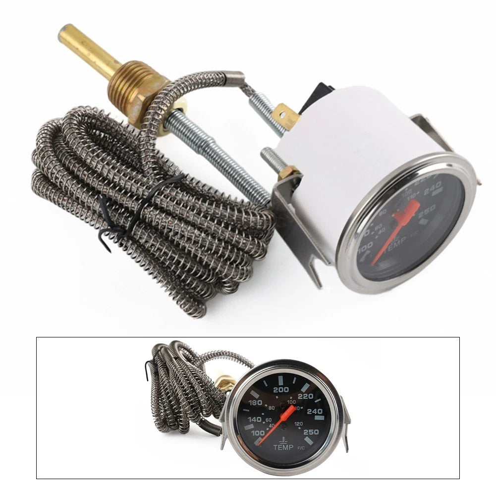 Engine Temperature Gauge 12V Mechanical with Sensor for Universal 52mm