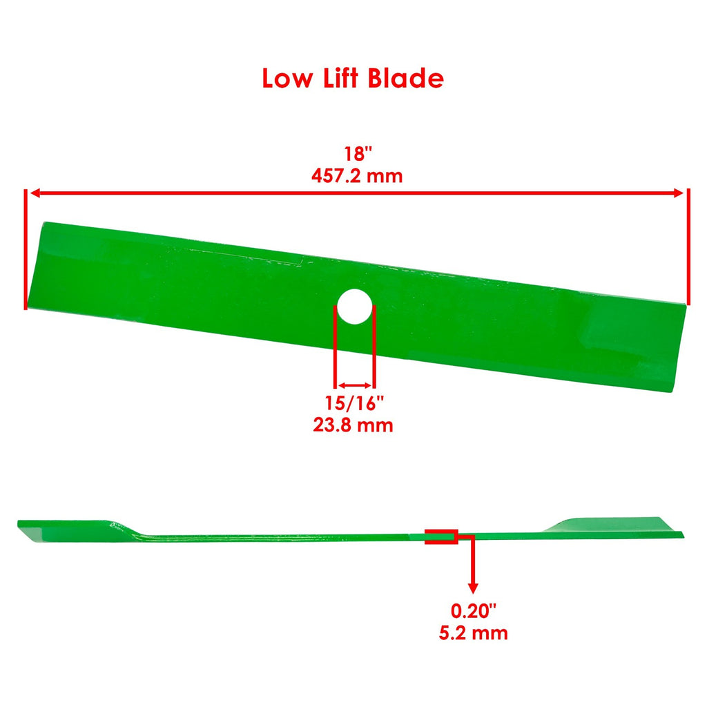 52 Inch Deck Blades Mulching for Exmark Mower 18 Inch Blades (52")