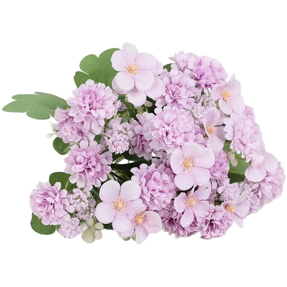 Set of 4 Artificial Silk Chrysanthemum Bouquets for Wedding Decor