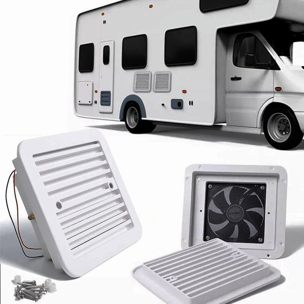 12V RV Side Air Vent Fan for Trailer Caravan (Strong Wind)