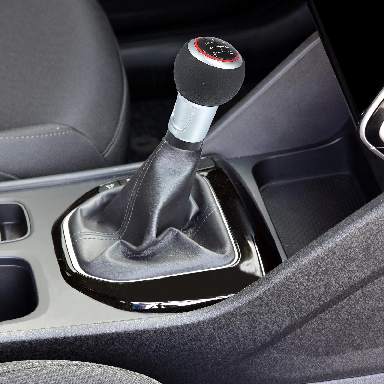 6-Speed Gear Shift Knob for Audi A4 S4 B8 8K Manual (Black Red) (2012–2015)