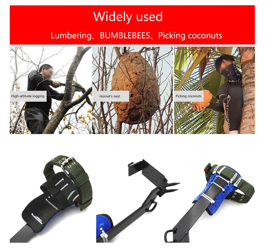 Tree Climbing Spike Set with Adjustable Belt and Lanyard