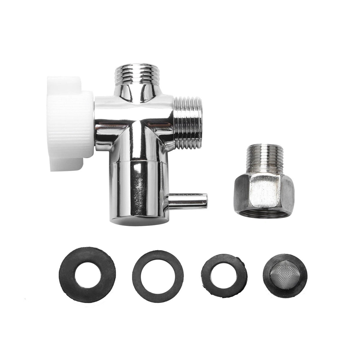 3-Way T Adapter Valve for Bidet Sprayer 90° 7/8"