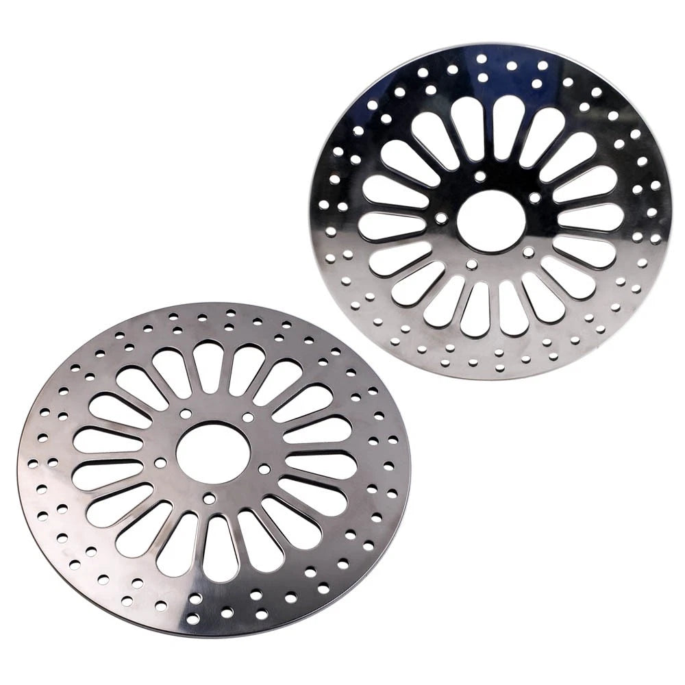 2X 11.8" Polished Front Brake Rotor Disc for