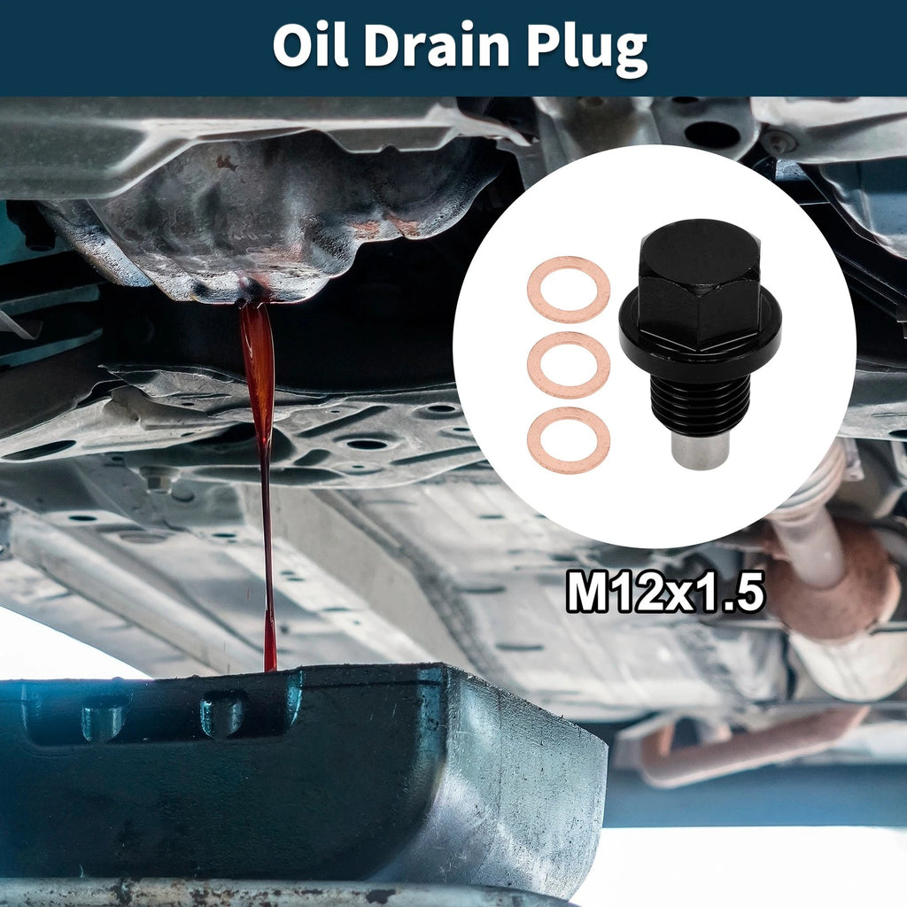 Oil Drain Plug for M121.5, Black, 1 Pc