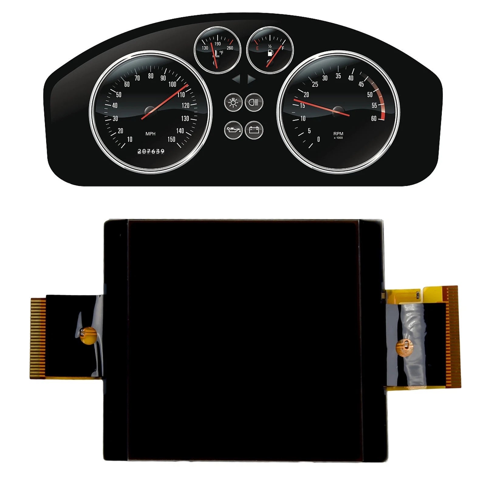 Display Screen for Mercedes R-Class W251 (2006–2013) Instrument Cluster