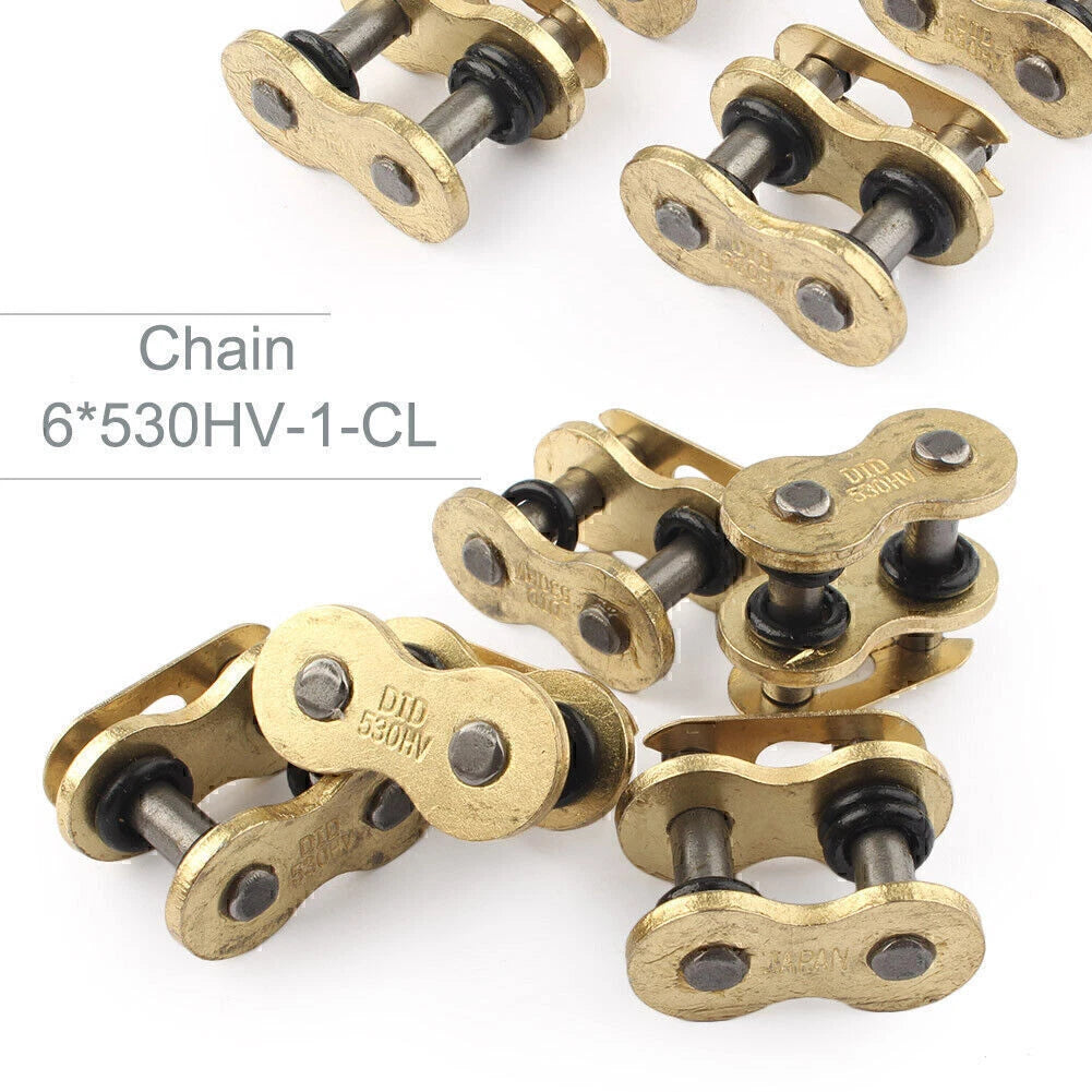 Set of 6 Metal O-Ring Connecting Chain Master Links for Motorcycle ATV