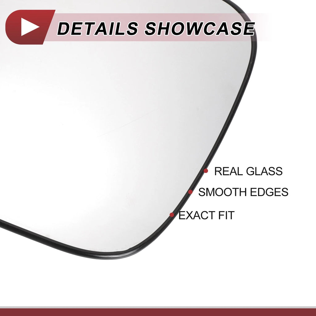Heated Left Driver Side Mirror Glass Replacement for Toyota RAV4 (2019–2022)