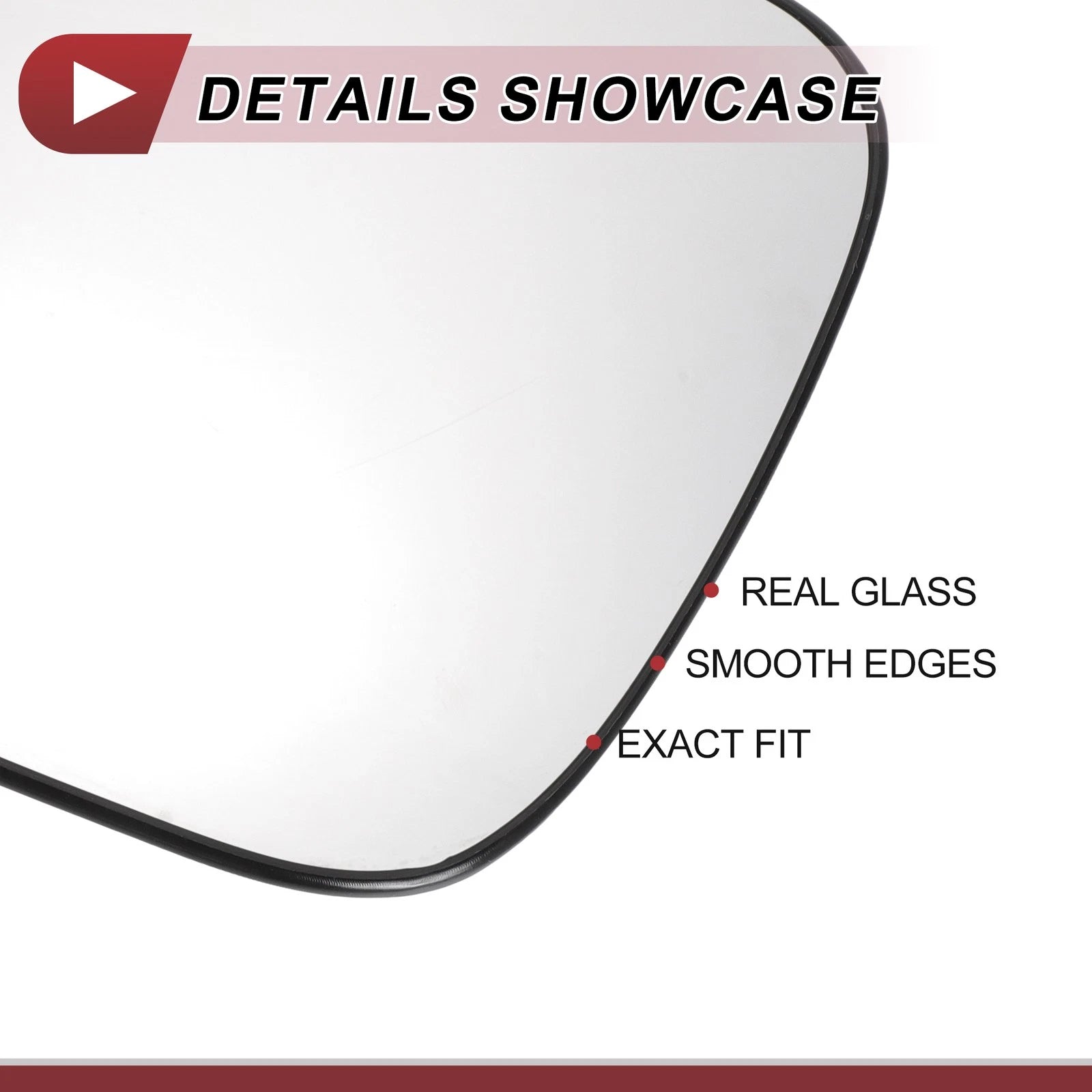 Heated Left Driver Side Mirror Glass Replacement for Toyota RAV4 (2019–2022)