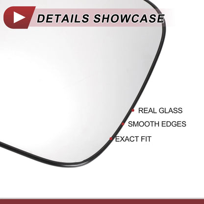 Heated Left Driver Side Mirror Glass Replacement for Toyota RAV4 (2019–2022)