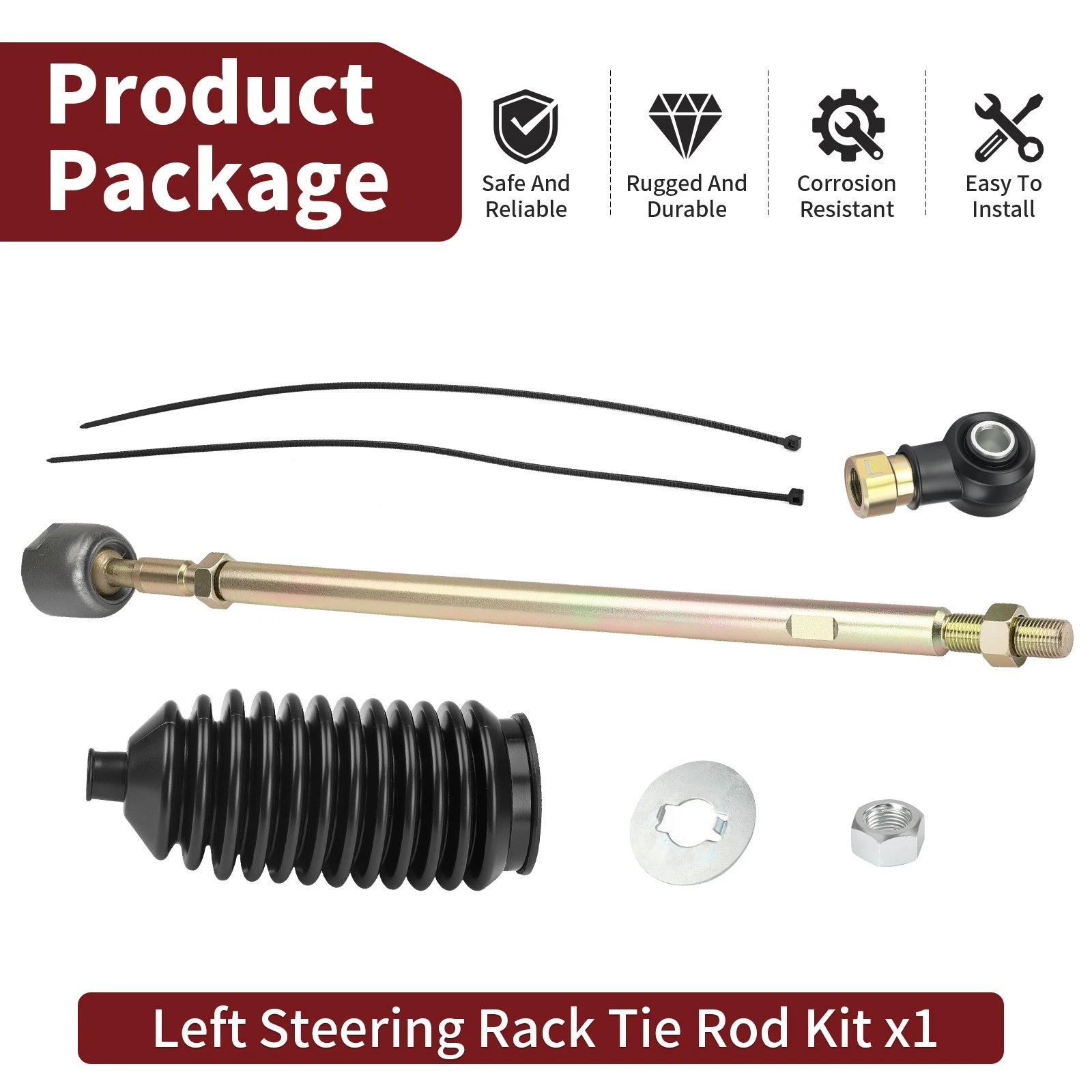 Steering Rack Tie Rods for Polaris Ranger 400 500 570 650 700 800 900 1000