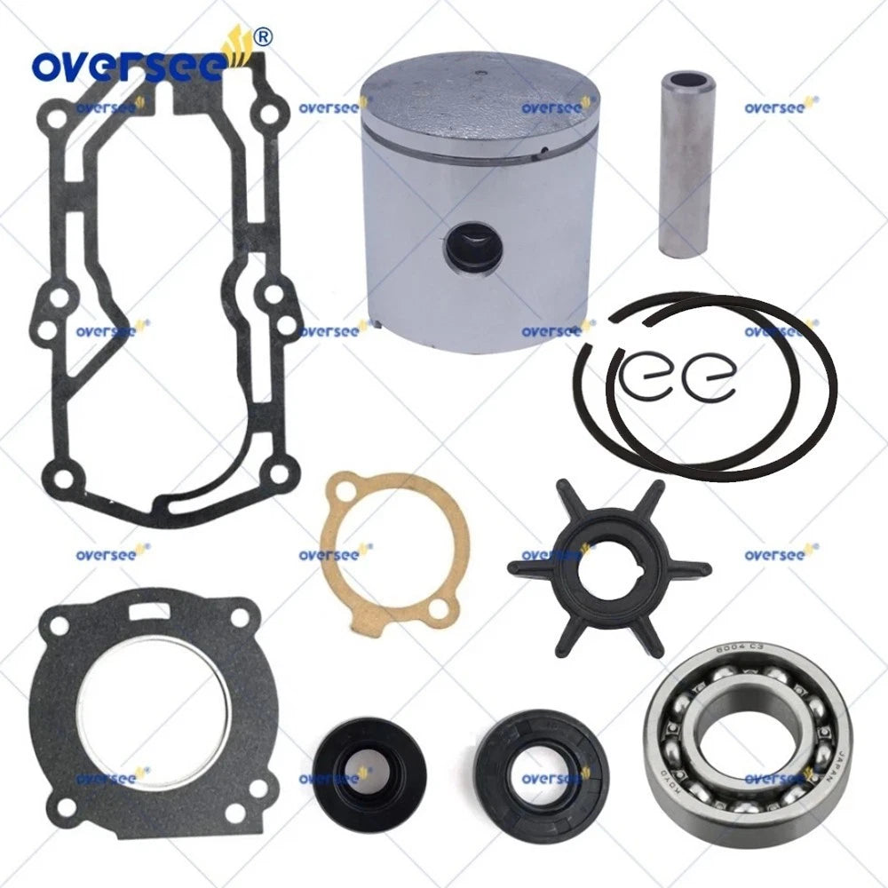 Powerhead Rebuild Kit & Impeller for Mercury 2.2-2.5HP Outboard (779-9154)