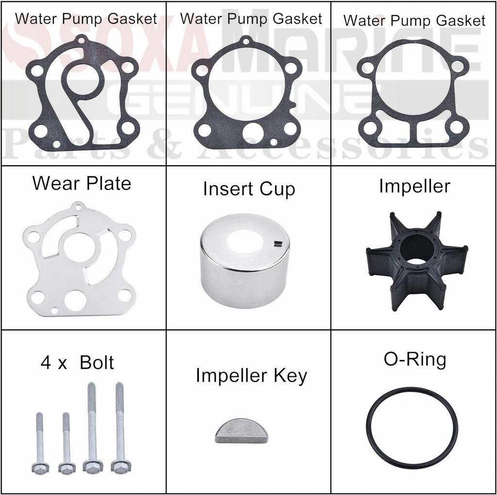 Water Pump Service Kit 18-3370 for Yamaha 2-Str 60-90 HP (1970–1990)