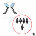 Rearview Side Mirrors for Motorcycle (8mm/10mm, Black, Counter/Clockwise)