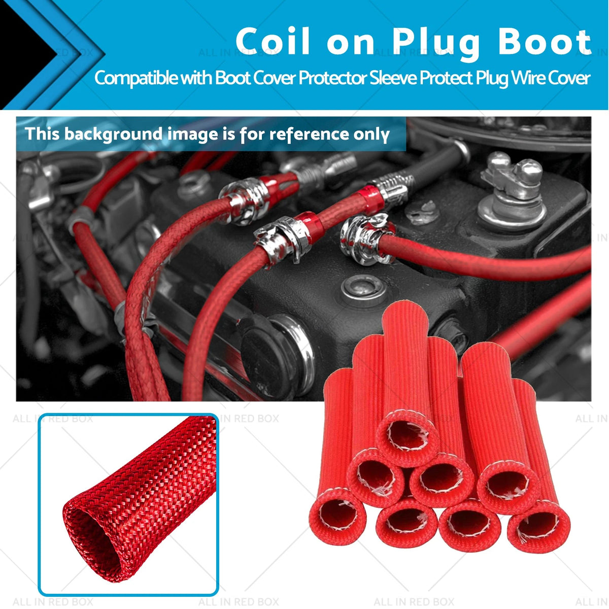 8Pk Spark Plug Wire Boot Protector Sleeve for Commodore Chev LS1 LS2